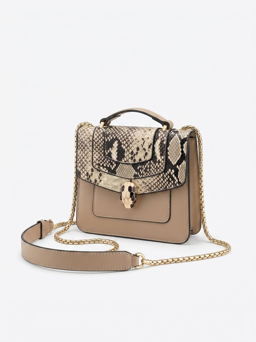 Sac à Main Tête de Serpent et Chaîne Dorée | Eve Shop