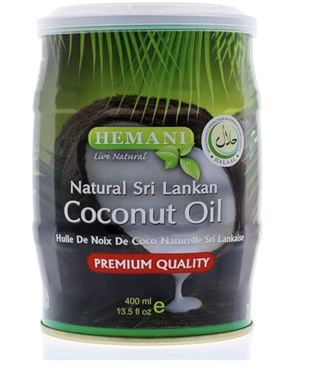 Huile de Coco Naturelle du Sri Lanka Hemani - 400 ml | Eve Shop